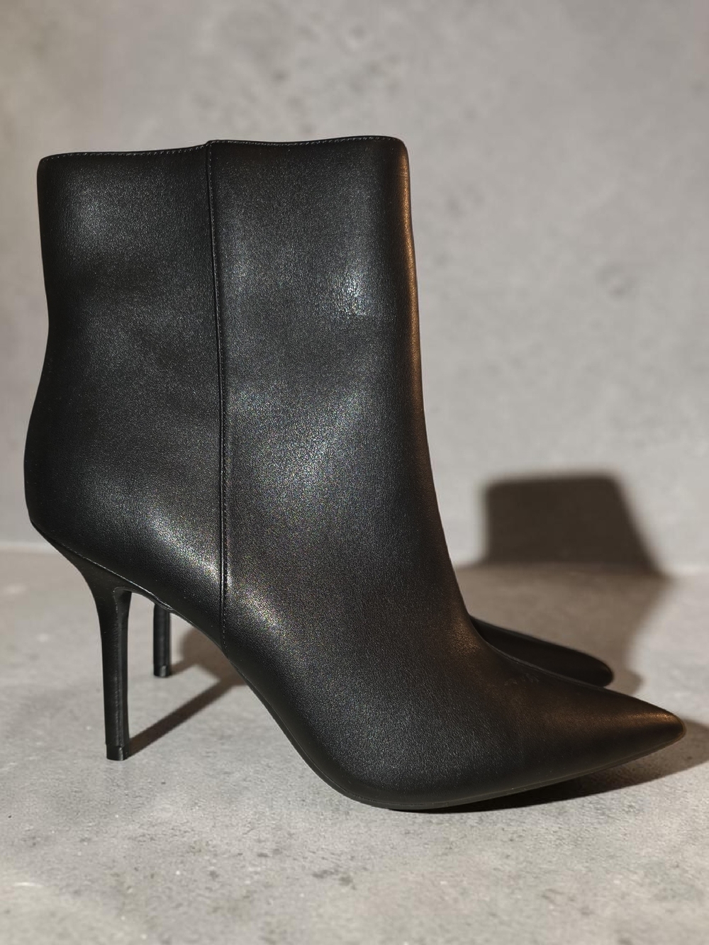 INC International Concepts Black Pointed Toe Stiletto Ankle Boots